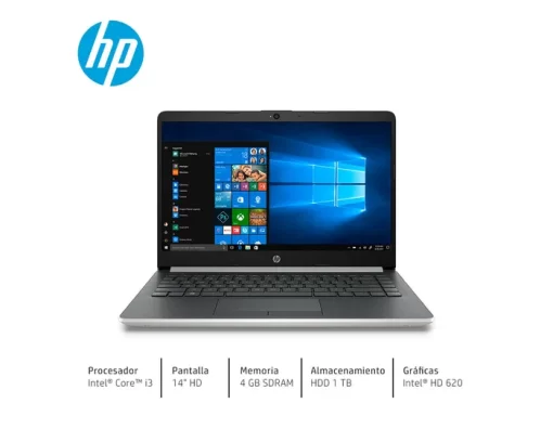 Portátil HP Laptop 14 cf0008la Intel Core i3 7020U RAM 4GB HDD 1TB