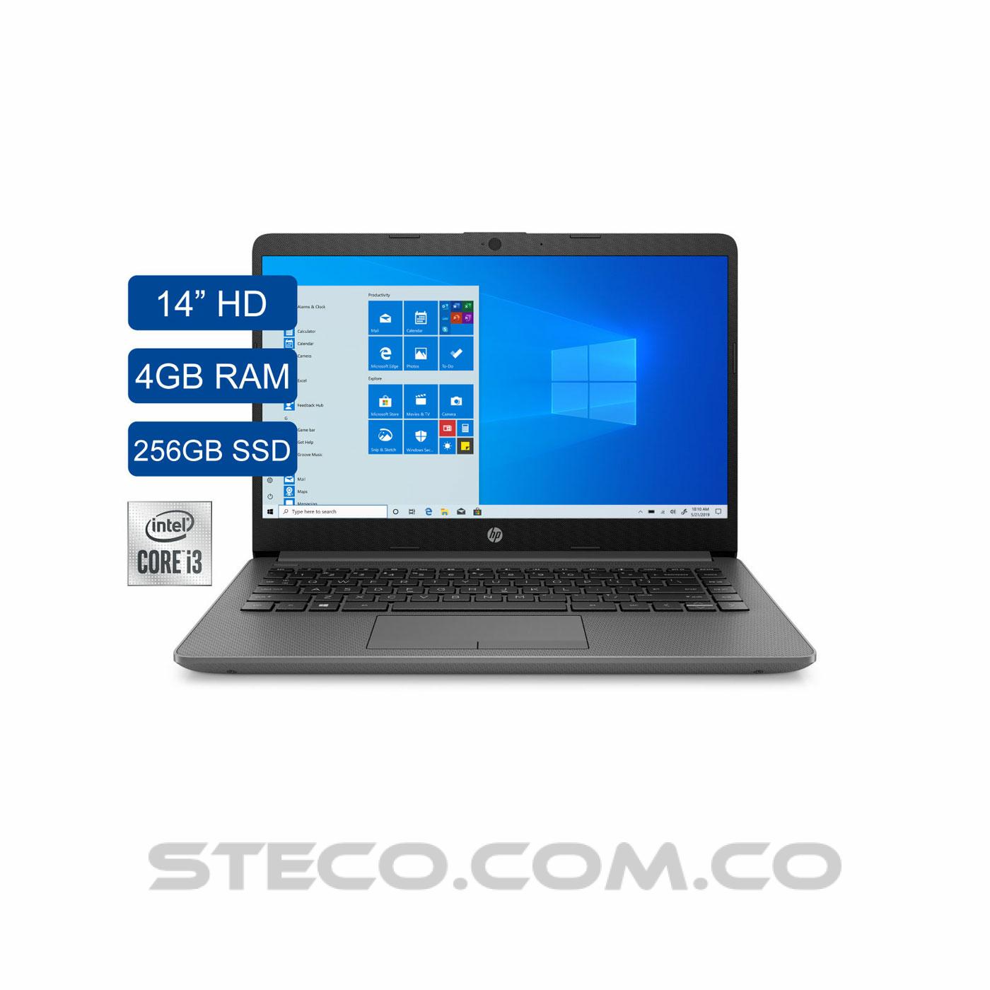 Portátil HP Laptop 14 cf2062la Intel Core i3-10110U RAM 4GB SSD M.2 de 256GB Portátil HP Laptop 14 cf2062la Intel Core i3-10110U RAM 4GB SSD M.2 de 256GB