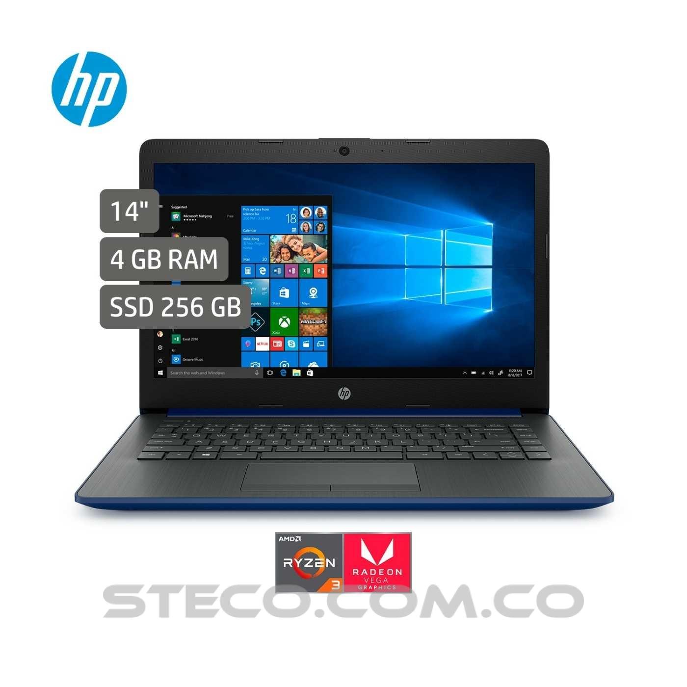 Portátil HP Laptop 14 cm1107la AMD Ryzen 3 3200U RAM 4GB SSD M.2 de 256GB Portátil HP Laptop 14 cm1107la AMD Ryzen 3 3200U RAM 4GB SSD M.2 de 256GB