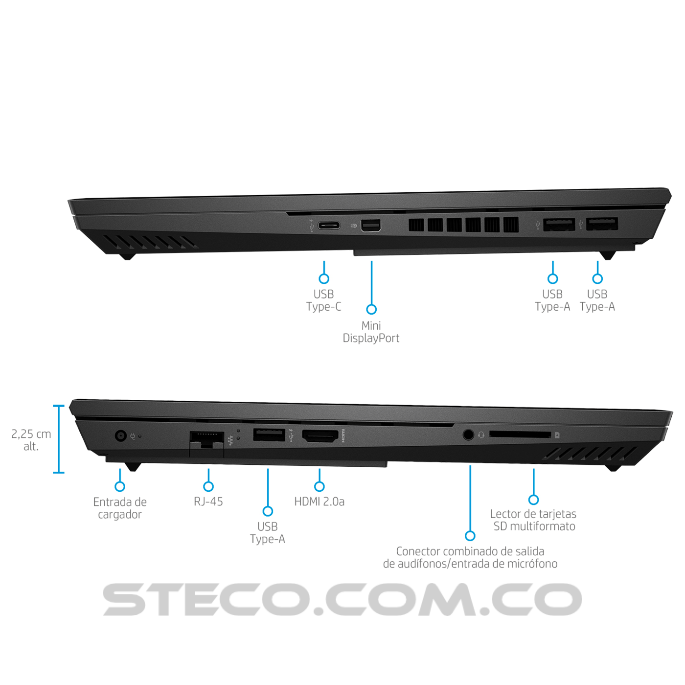 Portátil OMEN Laptop 15 ek0012la Intel Core i7-10750H RAM 8GB SSD M.2 de 512GB Portátil OMEN Laptop 15 ek0012la Intel Core i7-10750H RAM 8GB SSD M.2 de 512GB