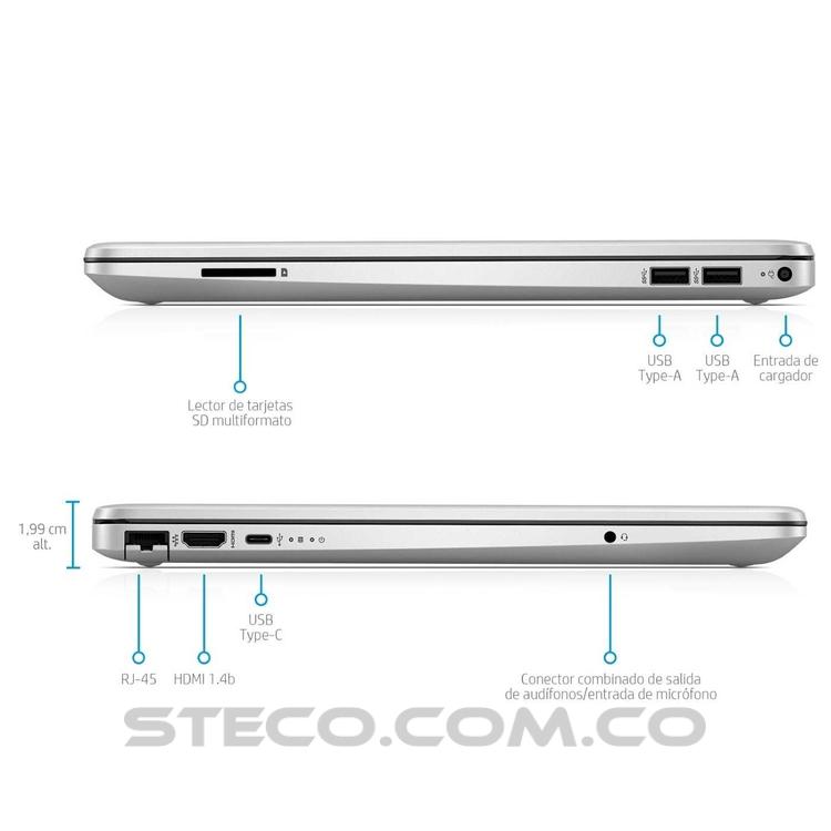 Portátil HP Laptop 14 cf2080la Intel Core i3-10110U RAM 4GB SSD M.2 de 256GB Portátil HP Laptop 14 cf2080la Intel Core i3-10110U RAM 4GB SSD M.2 de 256GB