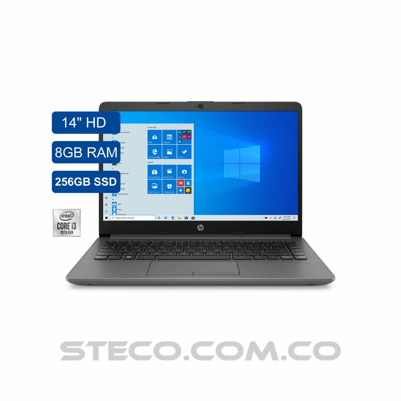 Portátil HP Laptop 14 cf2067la Intel Core i3-10110U RAM 8GB SSD M.2 de 256GB Portátil HP Laptop 14 cf2067la Intel Core i3-10110U RAM 8GB SSD M.2 de 256GB