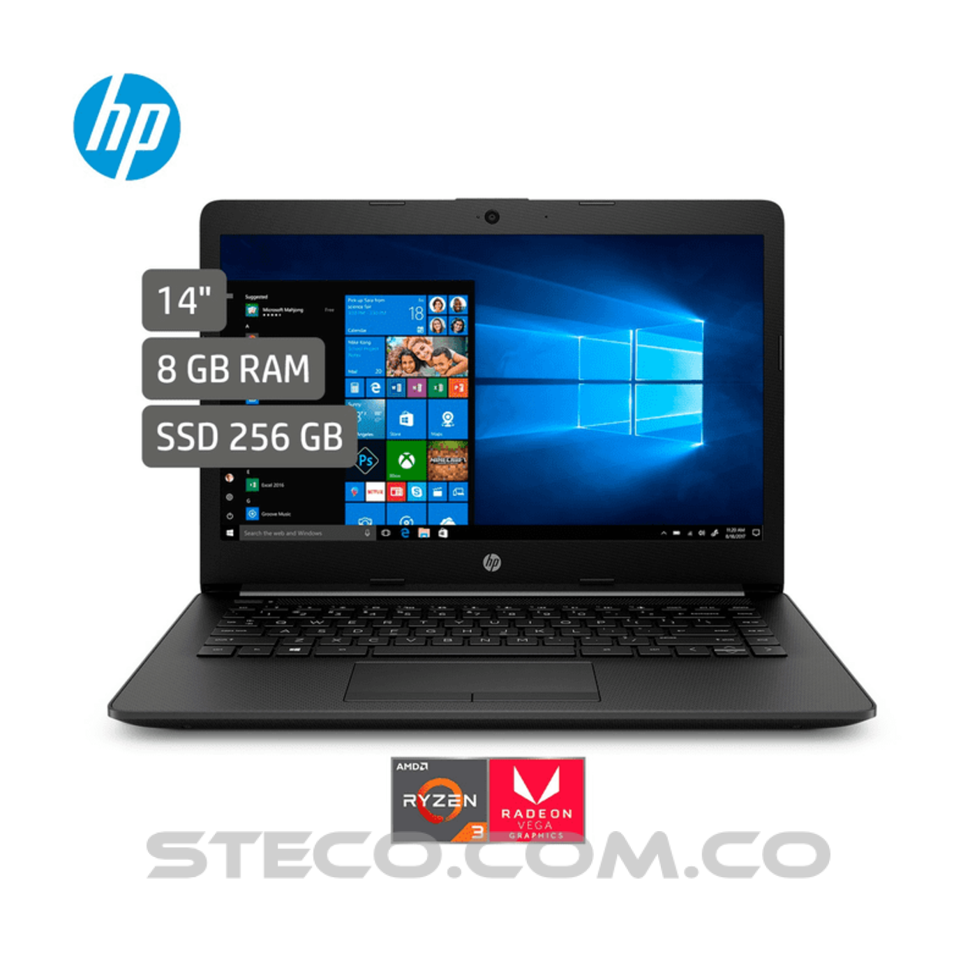 Portátil HP Laptop 14 cm1137la AMD Ryzen 3 3200U RAM 8GB SSD 256GB Portátil HP Laptop 14 cm1137la AMD Ryzen 3 3200U RAM 8GB SSD 256GB