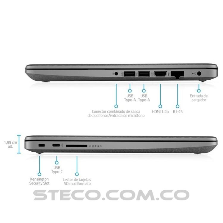 Portátil HP Laptop 14 dk1009la AMD Ryzen 3 3250U RAM 8GB SSD M.2 de 512GB Portátil HP Laptop 14 dk1009la AMD Ryzen 3 3250U RAM 8GB SSD M.2 de 512GB