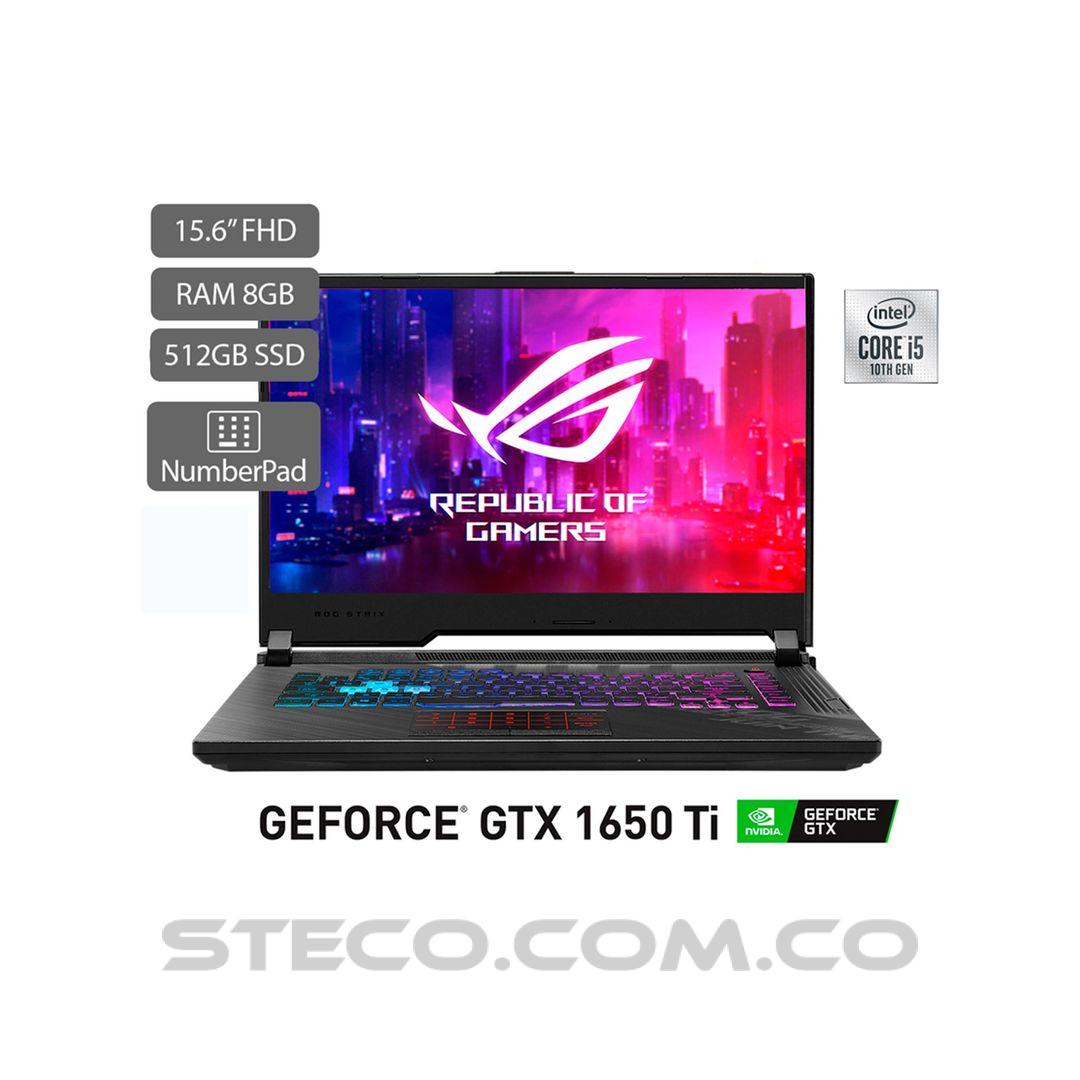 Portátil ASUS ROG STRIX Laptop G512LI HN277T Intel Core i7 10750H RAM 8GB SSD M.2 512G Portátil ASUS ROG STRIX Laptop G512LI HN277T Intel Core i7 10750H RAM 8GB SSD M.2 512G