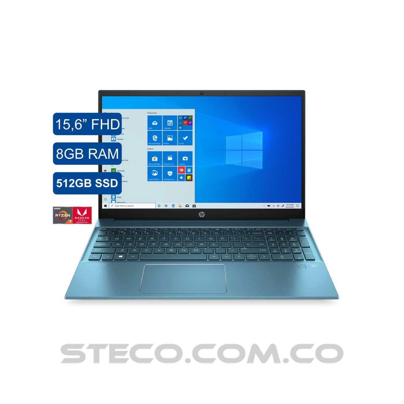 Portátil HP Laptop 15 eh0010la AMD Ryzen 7 4700U RAM 8GB SSD M.2 512GB Portátil HP Laptop 15 eh0010la AMD Ryzen 7 4700U RAM 8GB SSD M.2 512GB